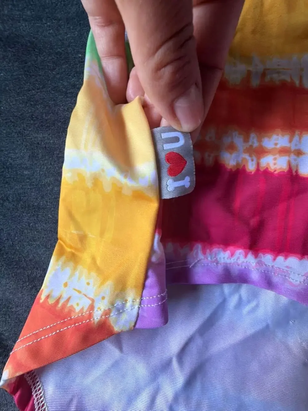 I Heart Dogs 'Suns Out Tongues Out' Tie-Dye Dog Tank Top